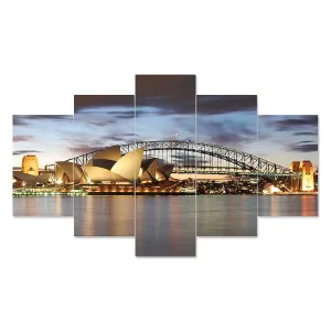 MDF Framed 3D Wall Painting Set of Five for Home Decoration