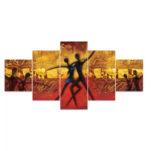 MDF Framed 3D Wall Painting Set of Five for Home Decoration