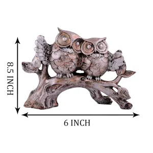 Owl Family Tree Decorative Bird Showpiece for Home