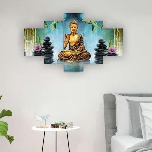 MDF Framed 3D Wall Painting Set of Five...
