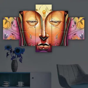 MDF Framed 3D Wall Painting Set of Five...