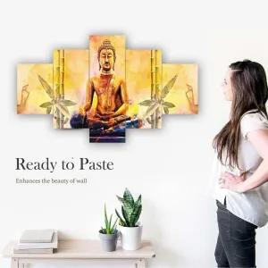 MDF Framed 3D Wall Painting Set of Five  for Home Decoration, Big Size Painting for Living Room