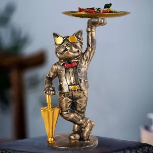 Cool Dog Showpiece with Plate Decorative...