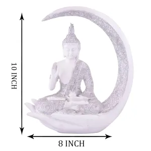 Gautam Buddha Statue Feng Shui Vastu Home Showpiece White Color
