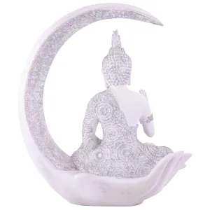 Gautam Buddha Statue Feng Shui Vastu Home Showpiece White Color