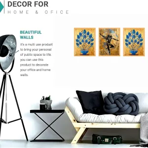 Wall Paintings for Wall Dacoration Large Framed Wall Paintings Set of Three for Living Room