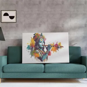 Radha Krishna Paintings For Wall Decoration With Frame Canvas Painting