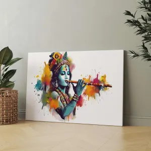 Radha Krishna Paintings For Wall Decoration With Frame Canvas Painting