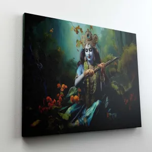 Radha Krishna Paintings For Wall Decoration With Frame Canvas Painting