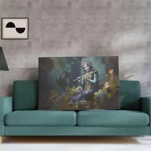 Radha Krishna Paintings For Wall Decoration With Frame Canvas Painting