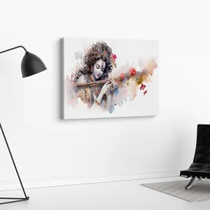 Radha Krishna Paintings For Wall Decoration With Frame Canvas Painting