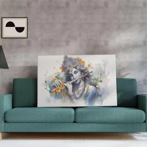 Radha Krishna Paintings For Wall Decoration With Frame Canvas Painting