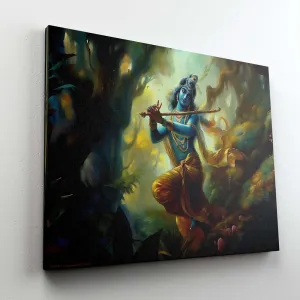 Radha Krishna Paintings For Wall Decoration With Frame Canvas Painting
