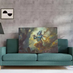 Radha Krishna Paintings For Wall Decoration With Frame Canvas Painting