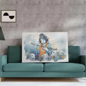 Radha Krishna Paintings For Wall Decoration With Frame Canvas Painting