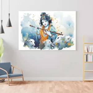 Radha Krishna Paintings For Wall Decoration With Frame Canvas Painting