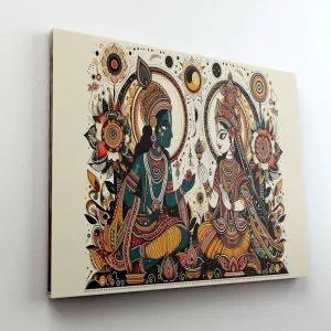 Radha Krishna Paintings For Wall Decoration With Frame Canvas Painting