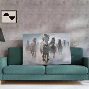 Seven Horse Painting For Wall Decoration With Frame Canvas Painting For Living Room