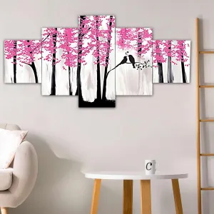 MDF Framed 3D Wall Painting Set of Five for Home Decoration, Big Size Painting for Living Room