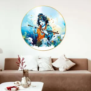 Radha Krishna Wall Painting for Wall Dec...