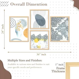 Framed Painting Set of Four for Wall Painting Decoration