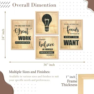 Framed Painting Set of Four for Wall Painting Decoration