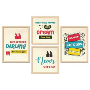 Framed Painting Set of Four for Wall Painting Decoration