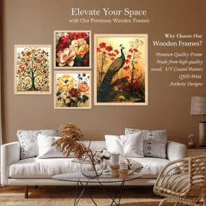 Framed Painting Set of Four for Wall Painting Decoration