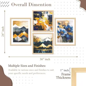 Framed Painting Set of Four for Wall Painting Decoration