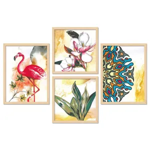 Framed Painting Set of Four for Wall Pai...