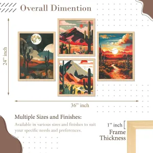 Framed Painting Set of Four for Wall Painting Decoration