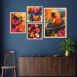 Framed Painting Set of Four for Wall Pai...