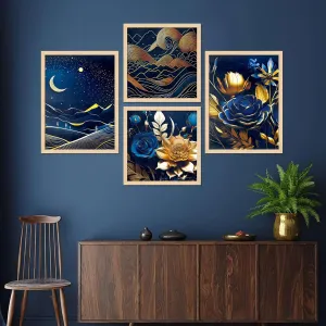Framed Painting Set of Four for Wall Pai...