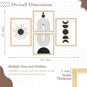 Framed Painting Set of Four for Wall Painting Decoration