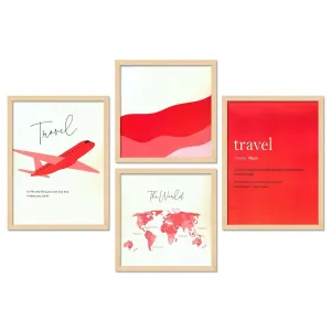 Framed Painting Set of Four for Wall Painting Decoration