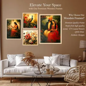 Framed Painting Set of Four for Wall Painting Decoration