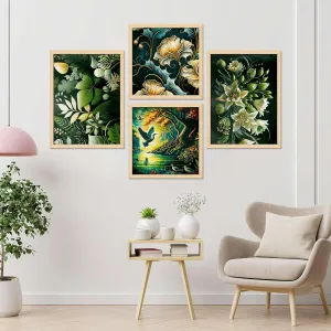 Framed Painting Set of Four for Wall Painting Decoration