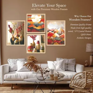 Framed Painting Set of Four for Wall Painting Decoration