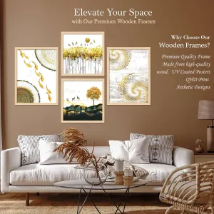 Framed Painting Set of Four for Wall Painting Decoration