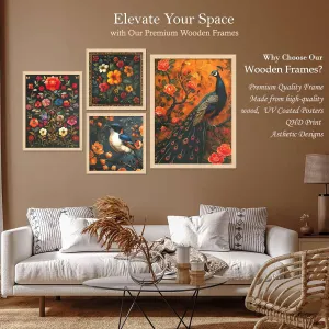 Framed Painting Set of Four for Wall Painting Decoration