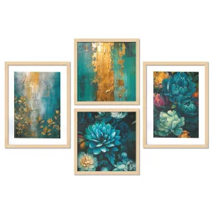 Framed Painting Set of Four for Wall Painting Decoration