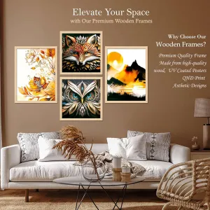 Framed Painting Set of Four for Wall Painting Decoration