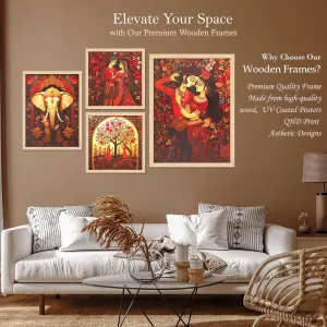 Framed Wall Painting Set of Four for Ele...