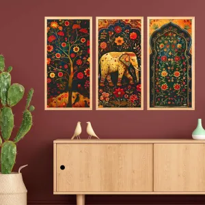 Wall Paintings Set of Three for Wall Decoration Big size Framed Wall Paintings