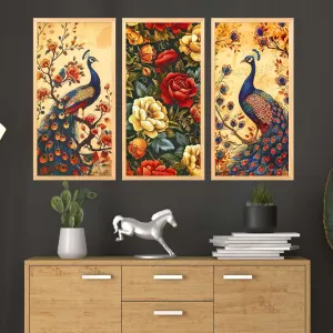 Wall Paintings Set of Three for Wall Decoration Big size Framed Wall Paintings
