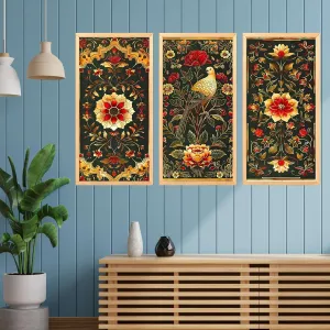 Wall Paintings Set of Three for Wall Decoration Big size Framed Wall Paintings
