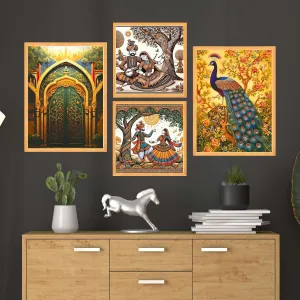Wall Paintings Set of Four for Wall Daco...