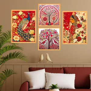 Wall Paintings Set of Four for Wall Daco...