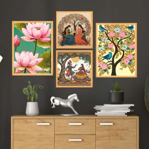 Wall Paintings Set of Four for Wall Daco...
