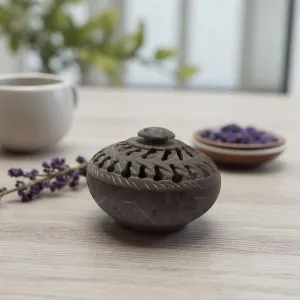 Jaali Marble Round Box 3 Decorative Stor...